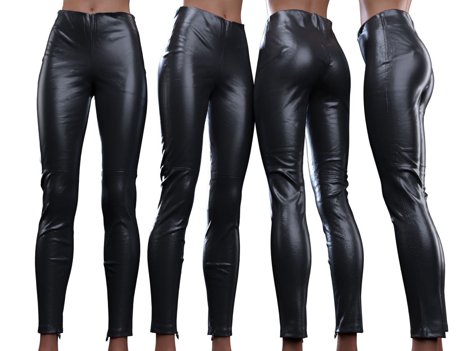 Leather Leggings 3D model_11