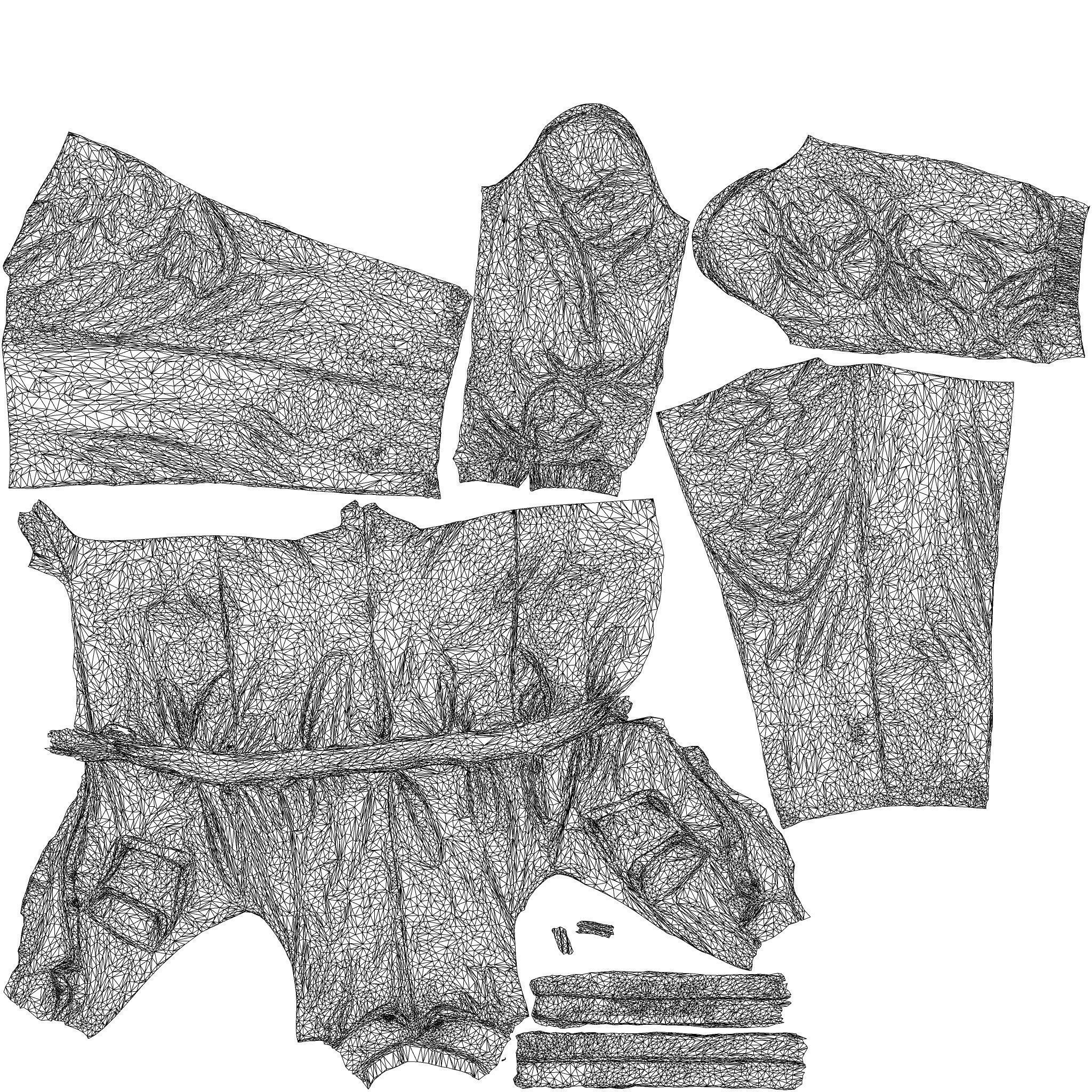 Leather Jumpsuit 3D model_8