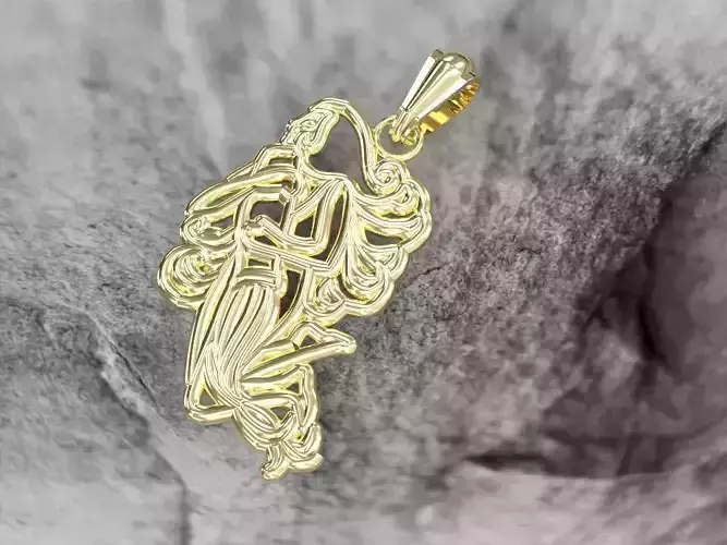 Aquarius zodiac pendant
