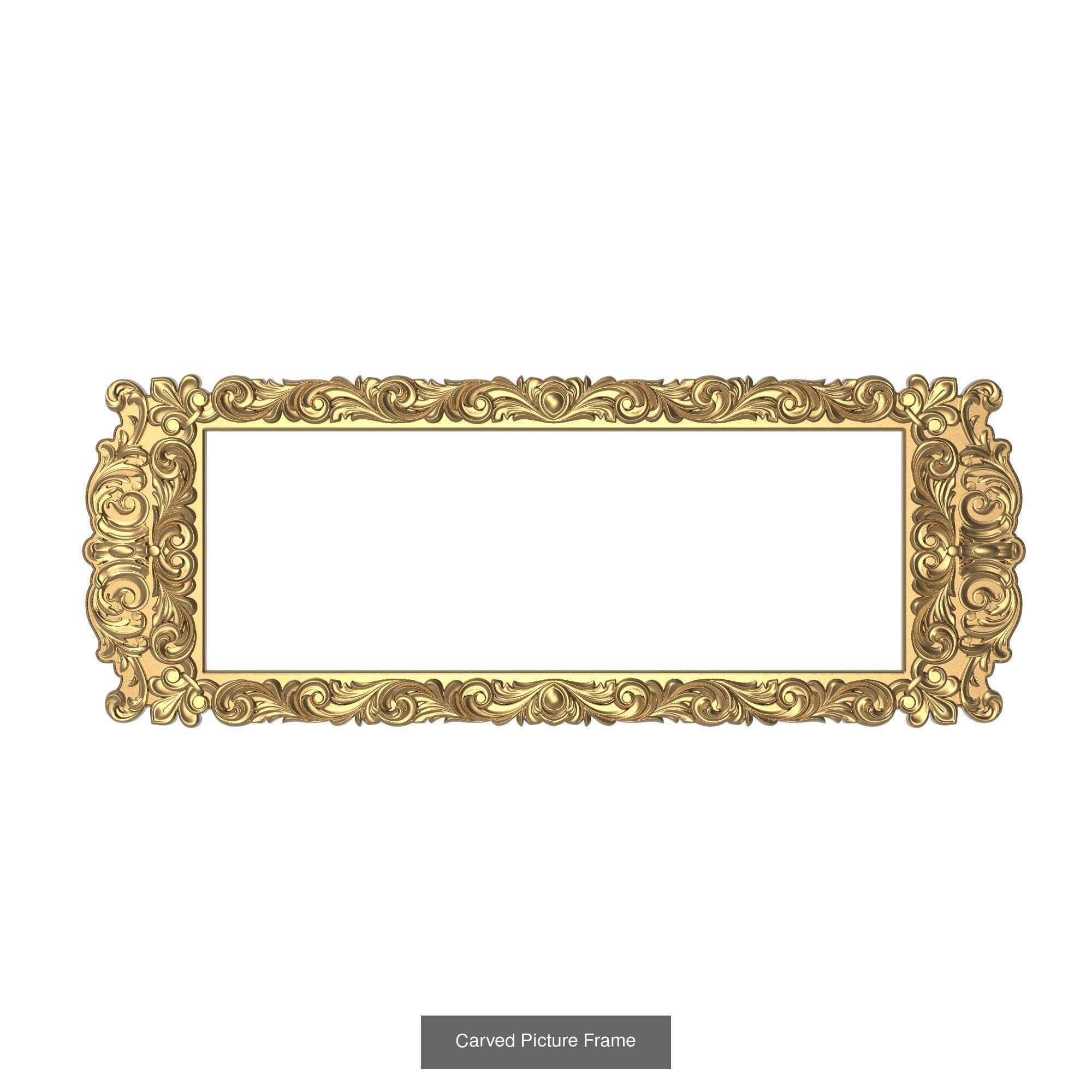 10 carved frames set 3D Model Collection_7