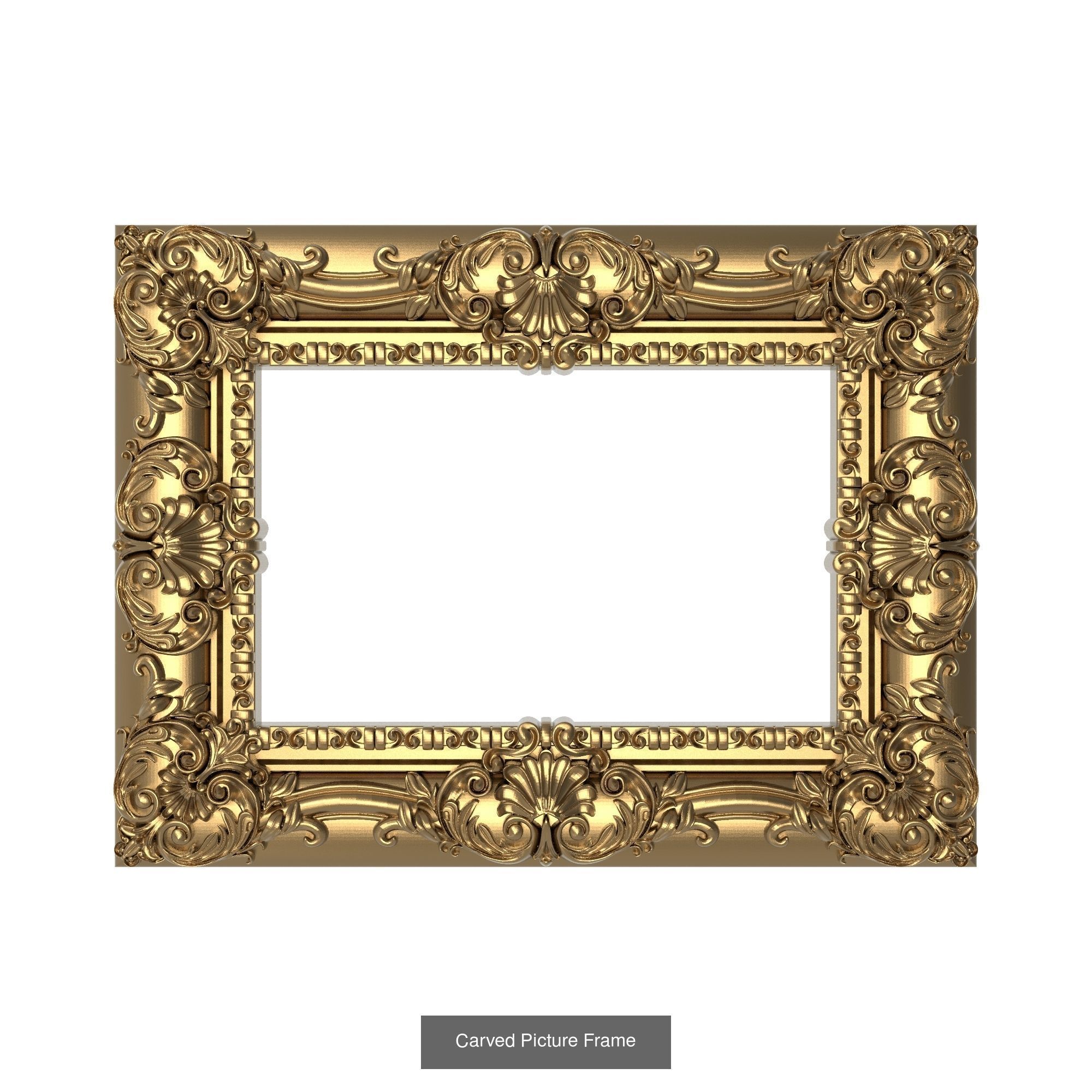 10 carved frames set 3D Model Collection_4
