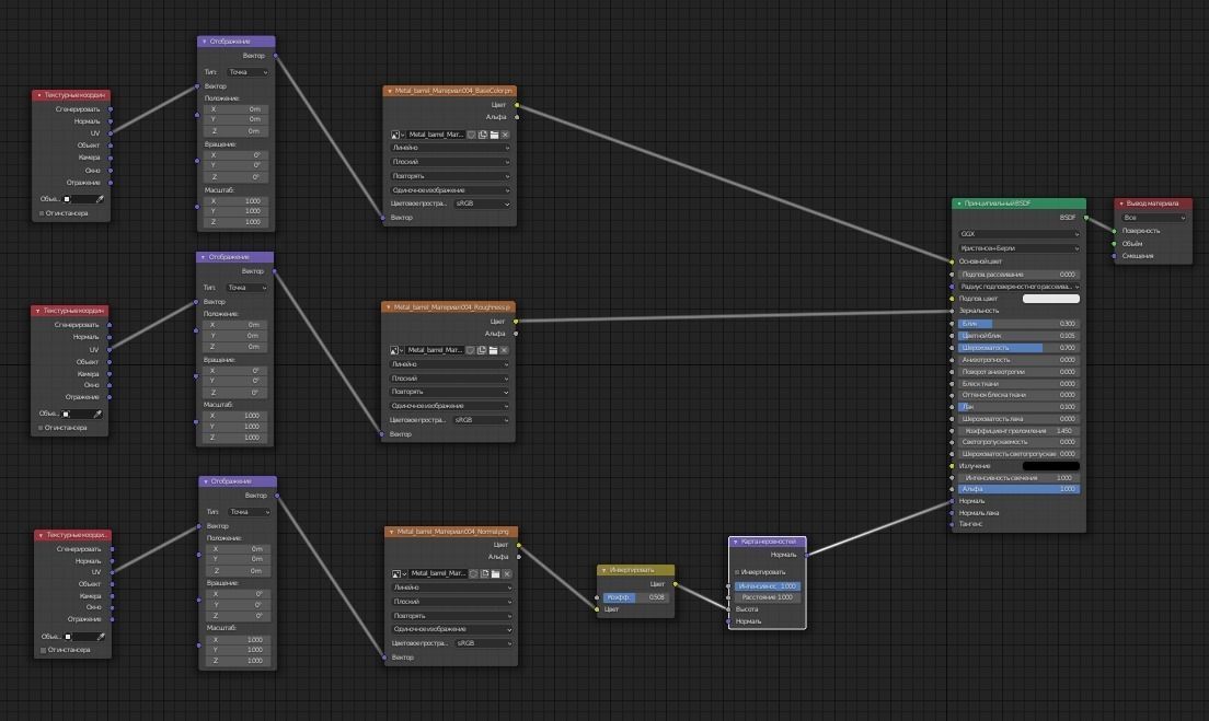 Metal barrel with elements of dirt rust and stickers Low-poly 3D model_23