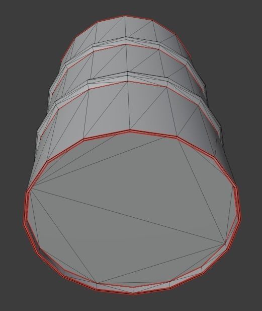 Metal barrel with elements of dirt rust and stickers Low-poly 3D model_17