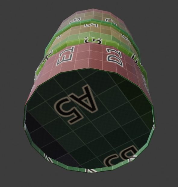 Metal barrel with elements of dirt rust and stickers Low-poly 3D model_11