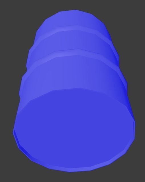 Metal barrel with elements of dirt rust and stickers Low-poly 3D model_14