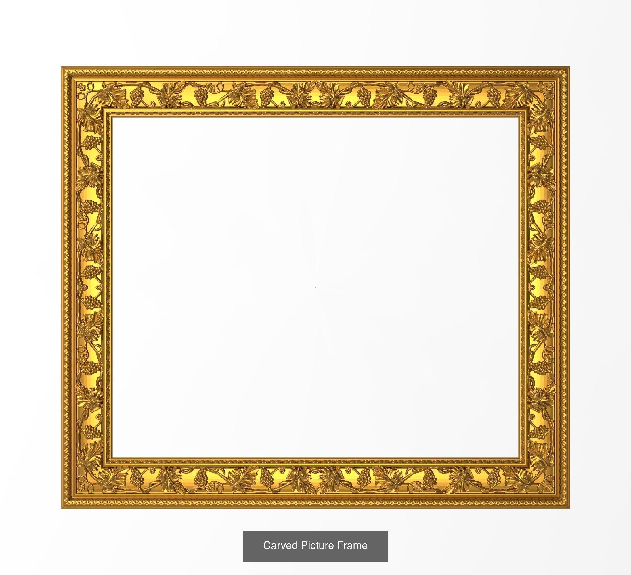 10 carved frames set 3D Model Collection_8