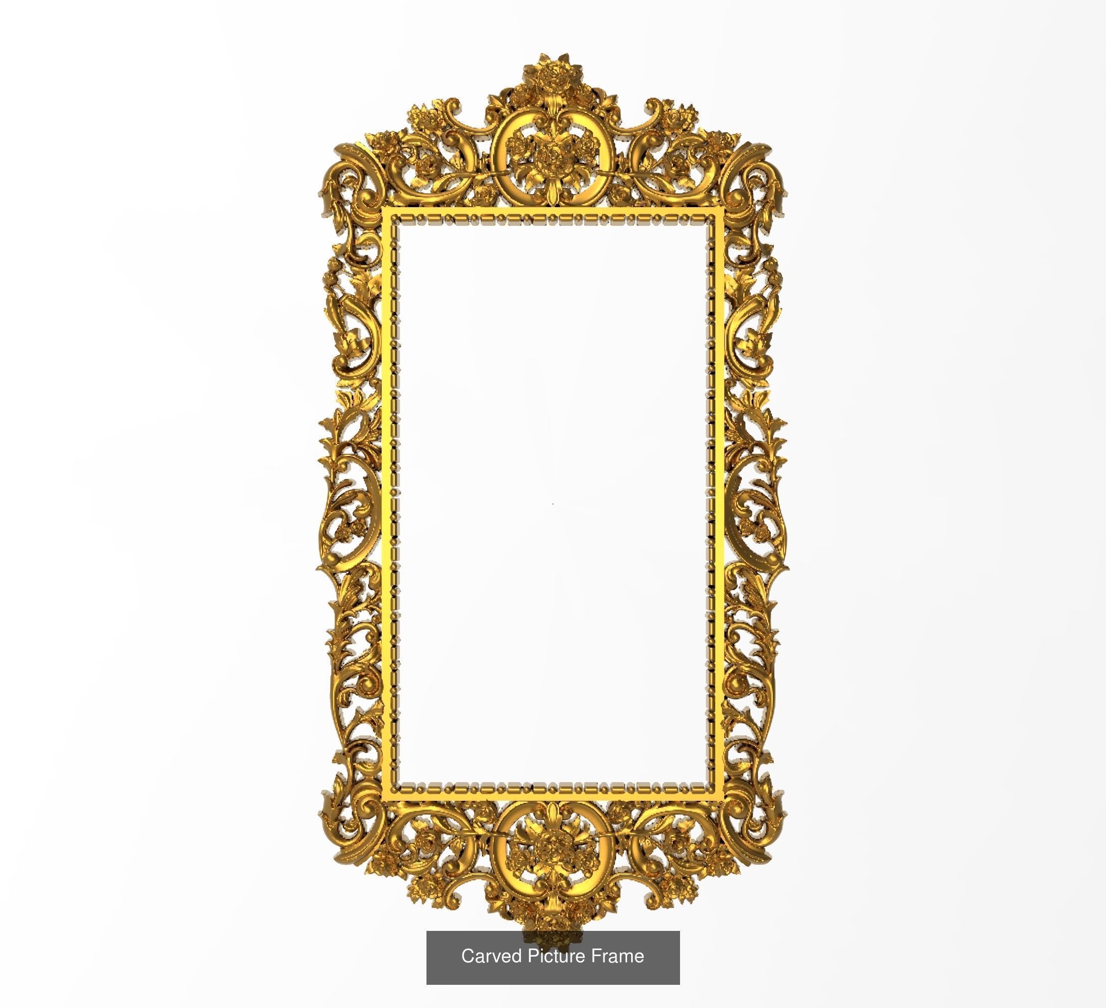 10 carved frames set 3D Model Collection_7