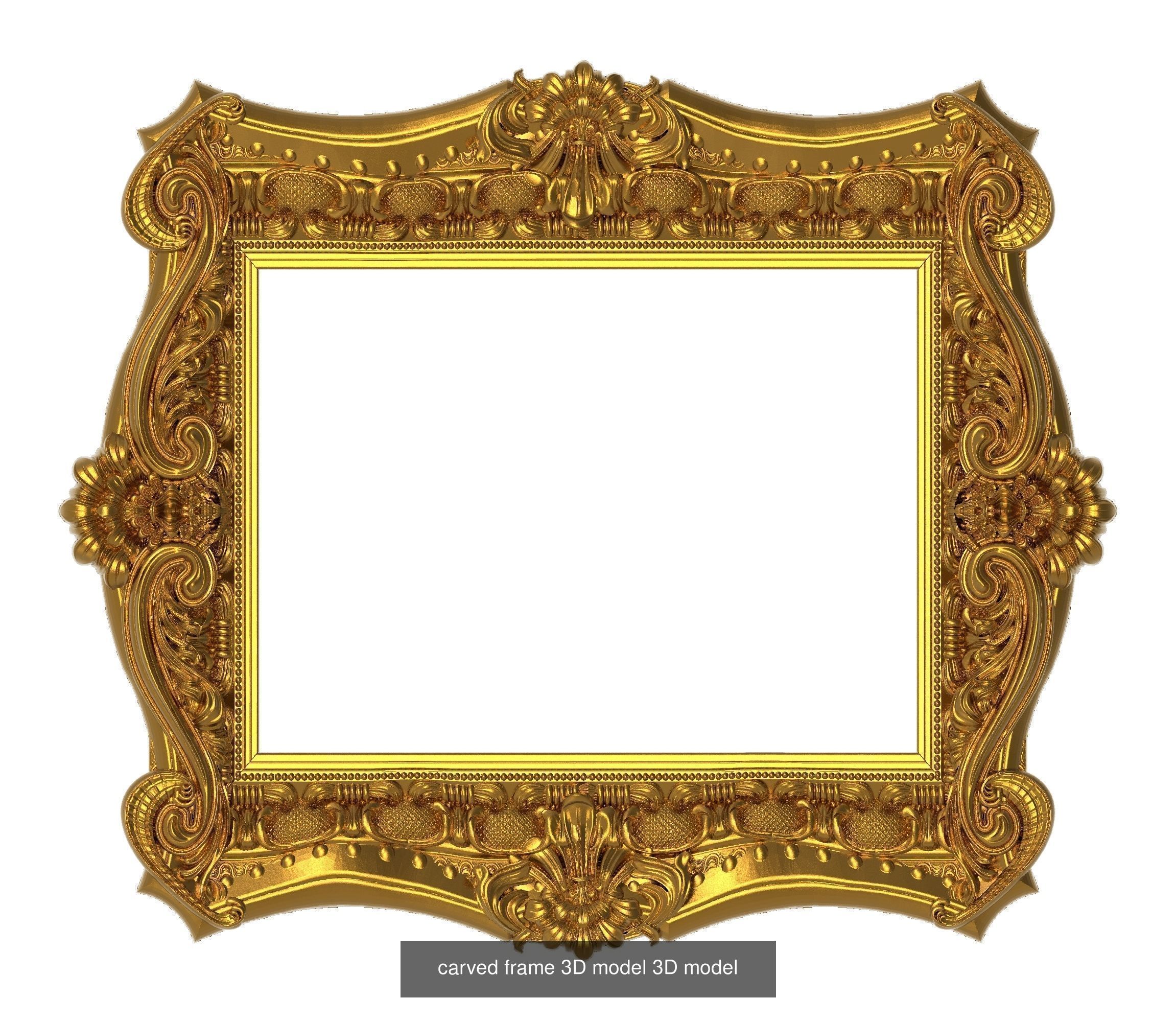10 carved frames set 3D Model Collection_5