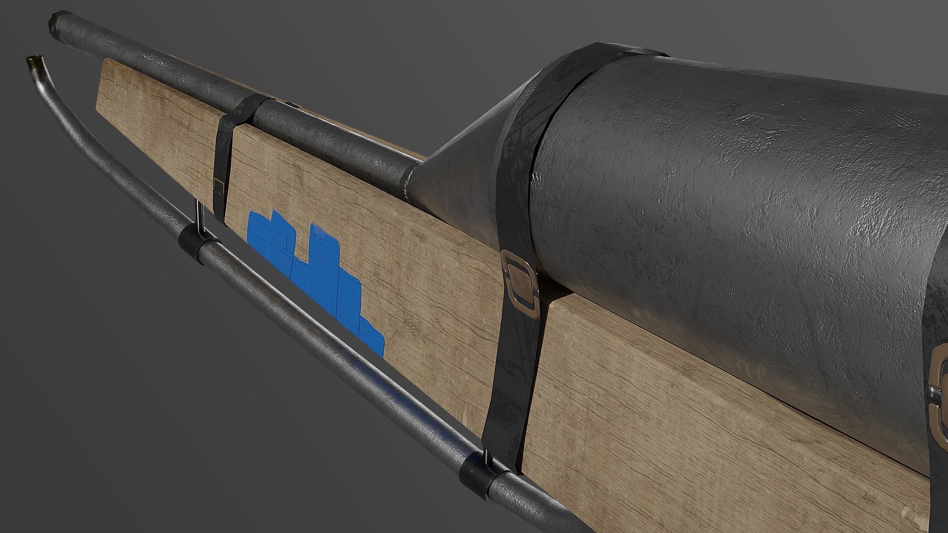 Flamethrower for games Low-poly 3D model_4