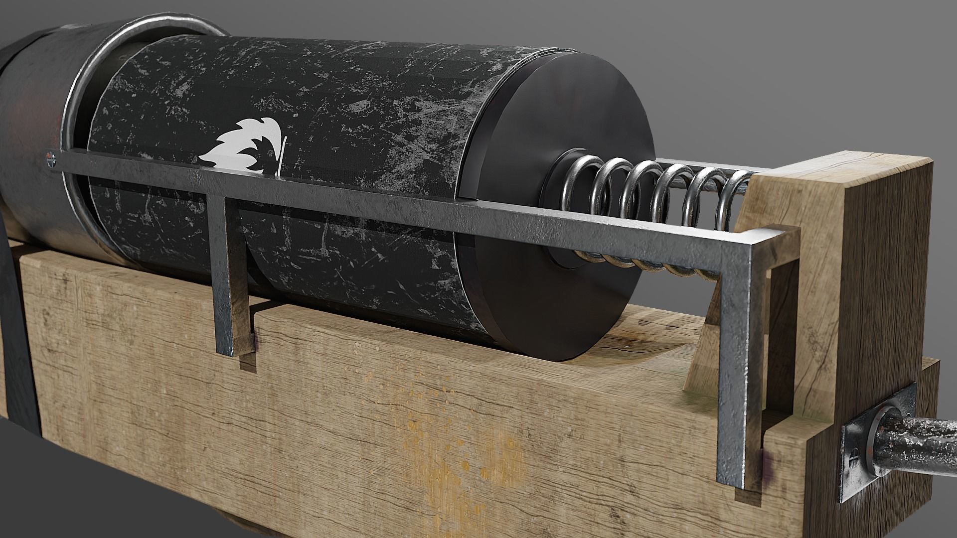 Flamethrower for games Low-poly 3D model_6