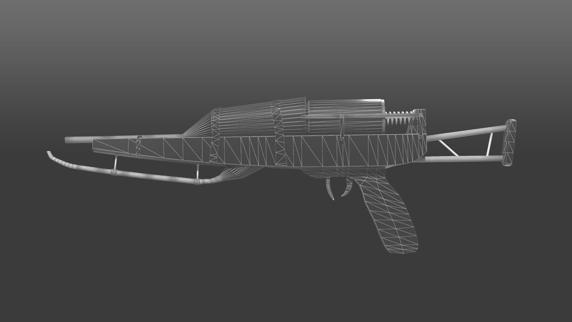 Flamethrower for games Low-poly 3D model_10