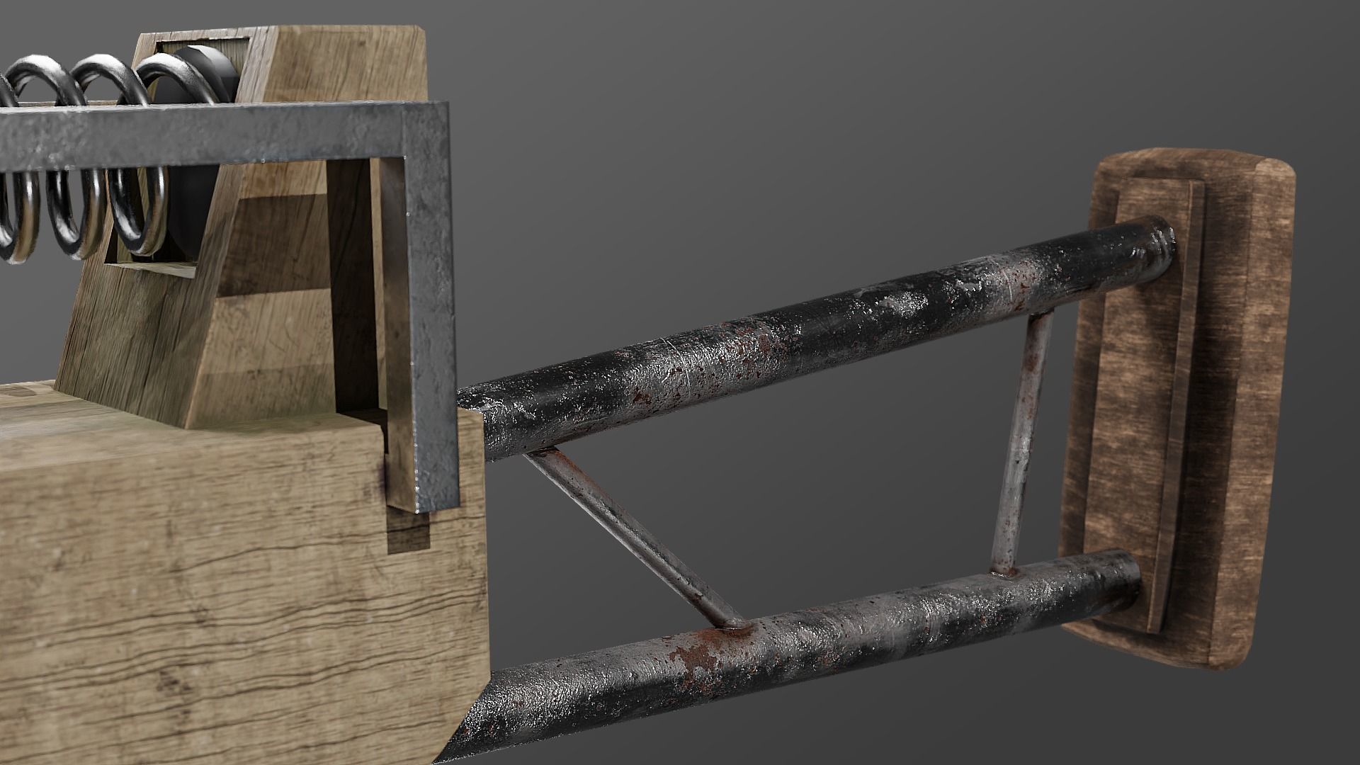 Flamethrower for games Low-poly 3D model_7