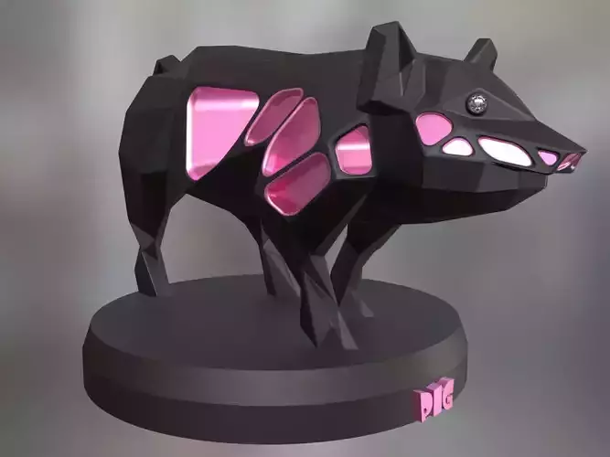 Voronoi Pig Pose