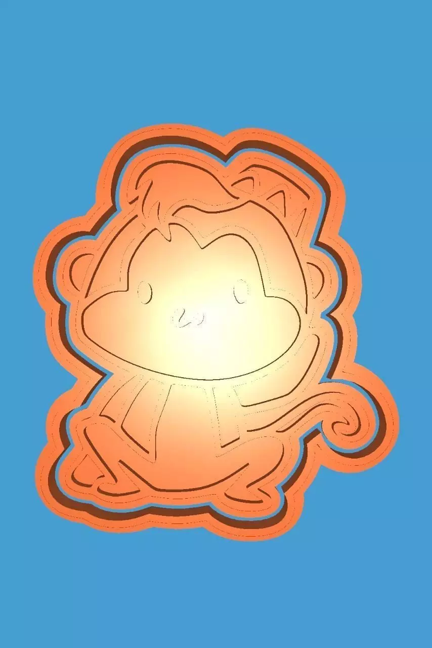 MakeIT Arabian Nights Cookie Cutter Monkey Abu With Frame 3D model