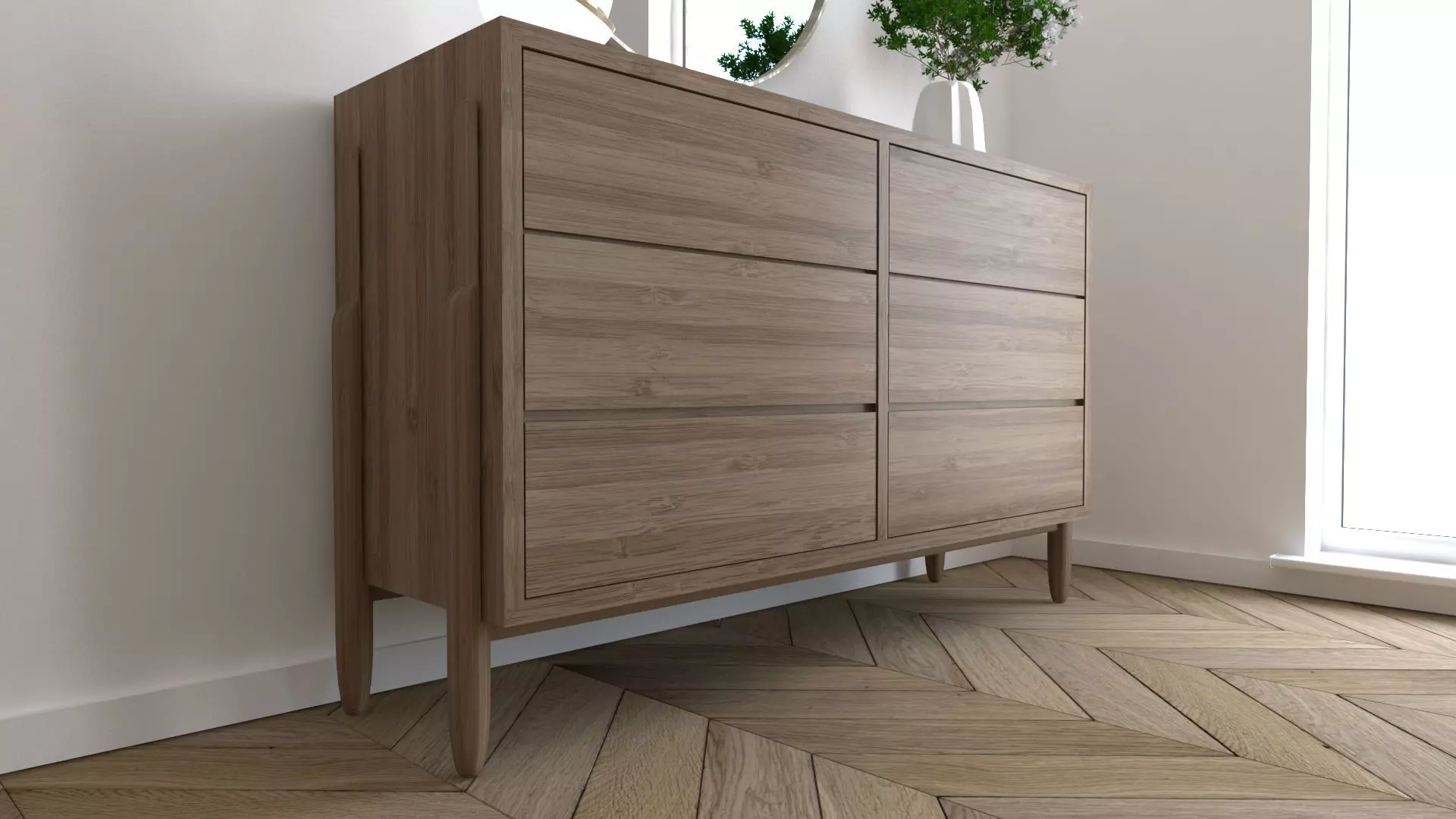Modern Dresser 3D model_0