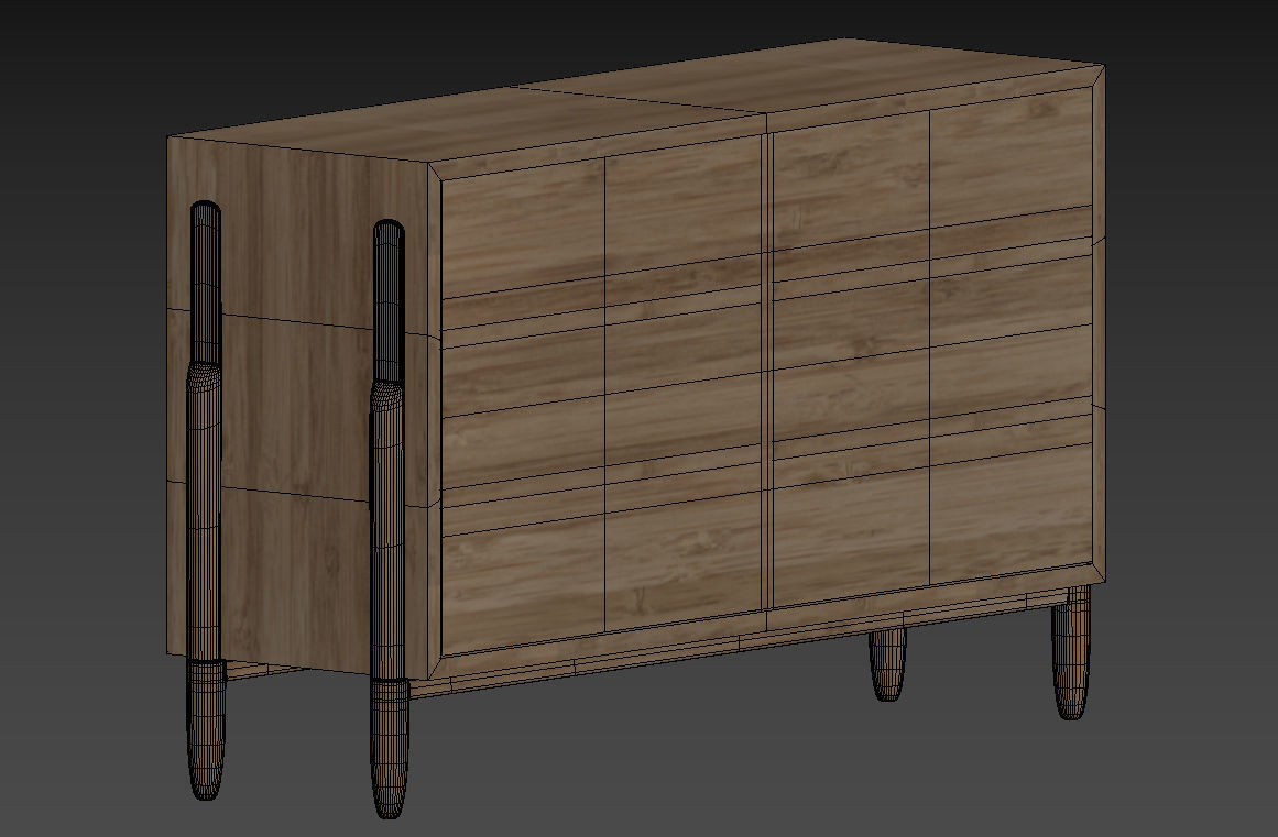 Modern Dresser 3D model_7