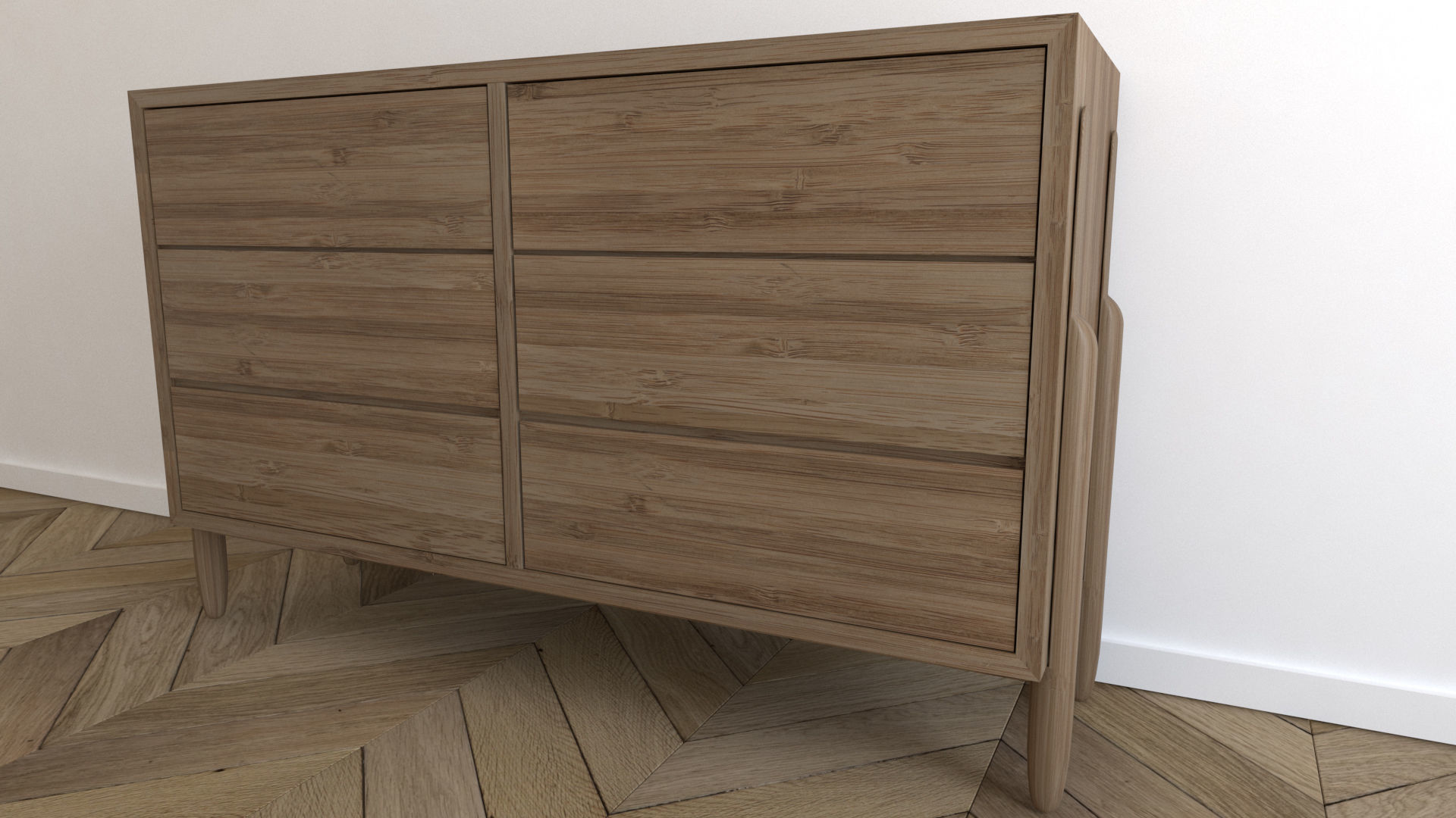Modern Dresser 3D model_4