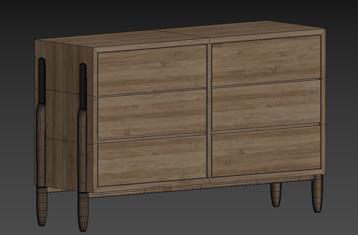 Modern Dresser 3D model_6