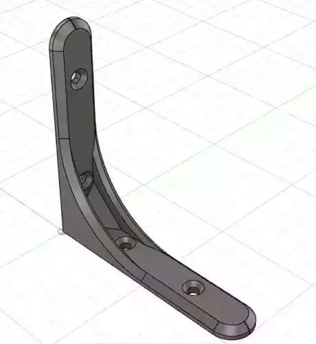 Strong shelf bracket 3D print model