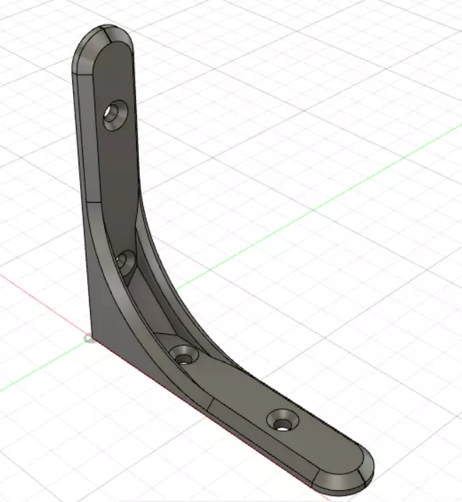Strong shelf bracket 3D print model