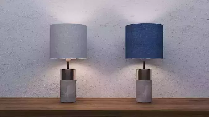 FINLEY CEMENT AND COPPER TABLE LAMP WIREFRAME