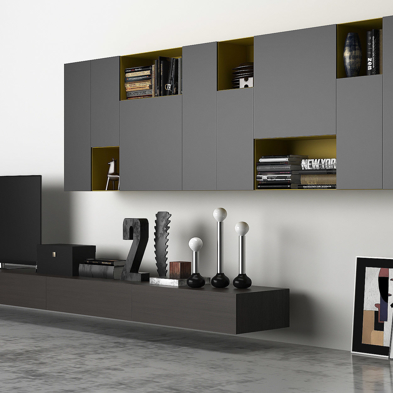 Display cabinet 3d collection 1 3D model_2