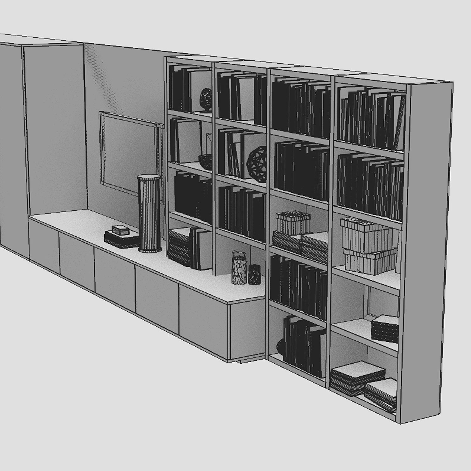 Display cabinet 3d collection 1 3D model_23