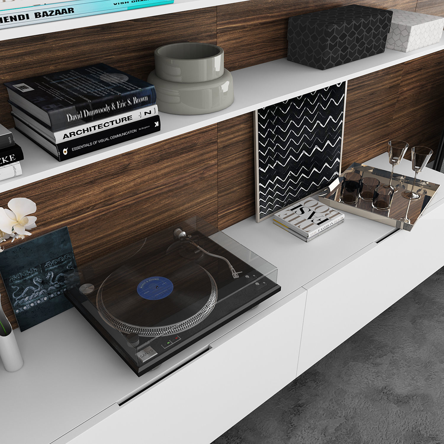 Display cabinet 3d collection 1 3D model_6