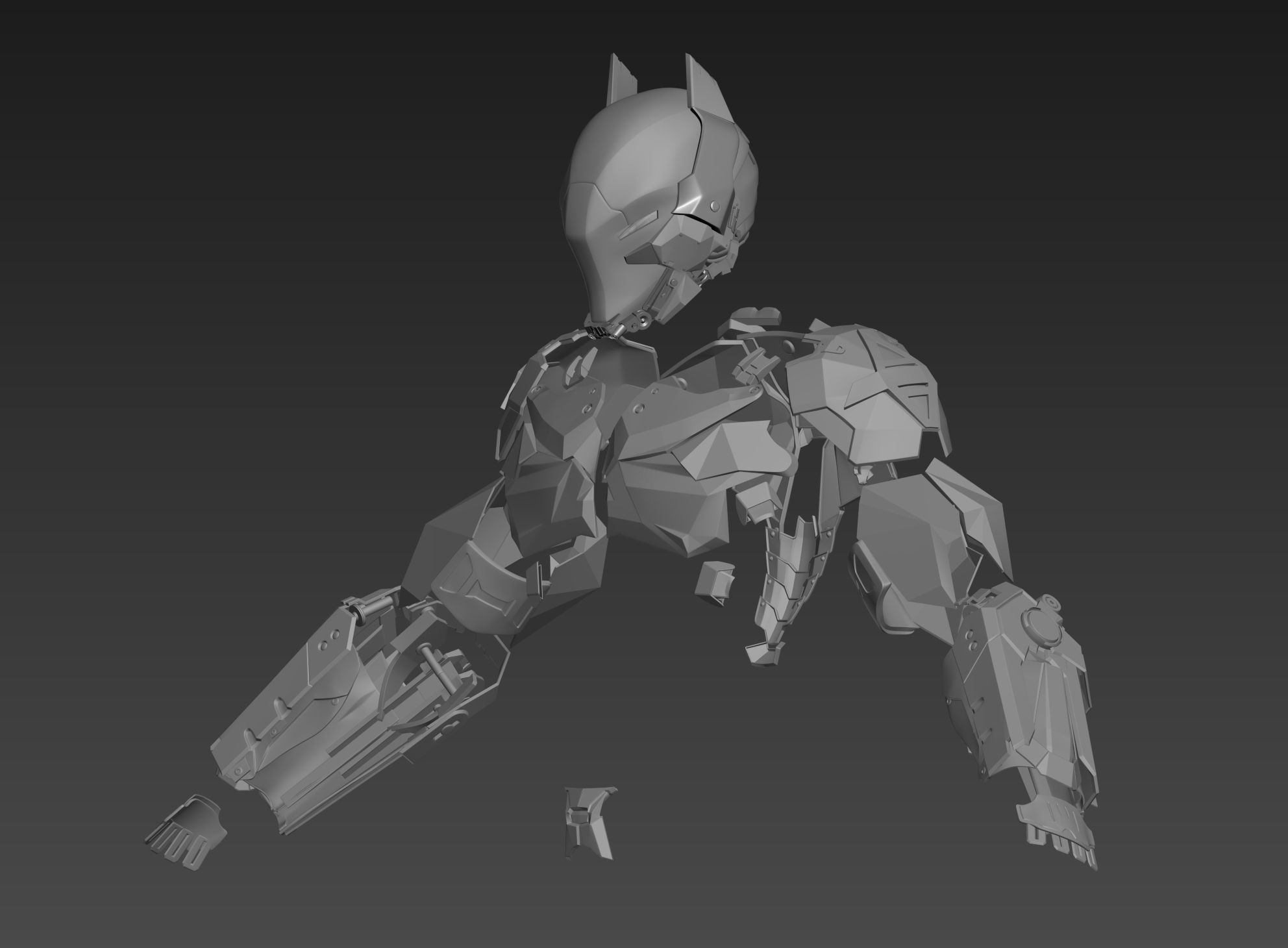 Arkham Knight Armor Batman Cosplay 3D print model_5
