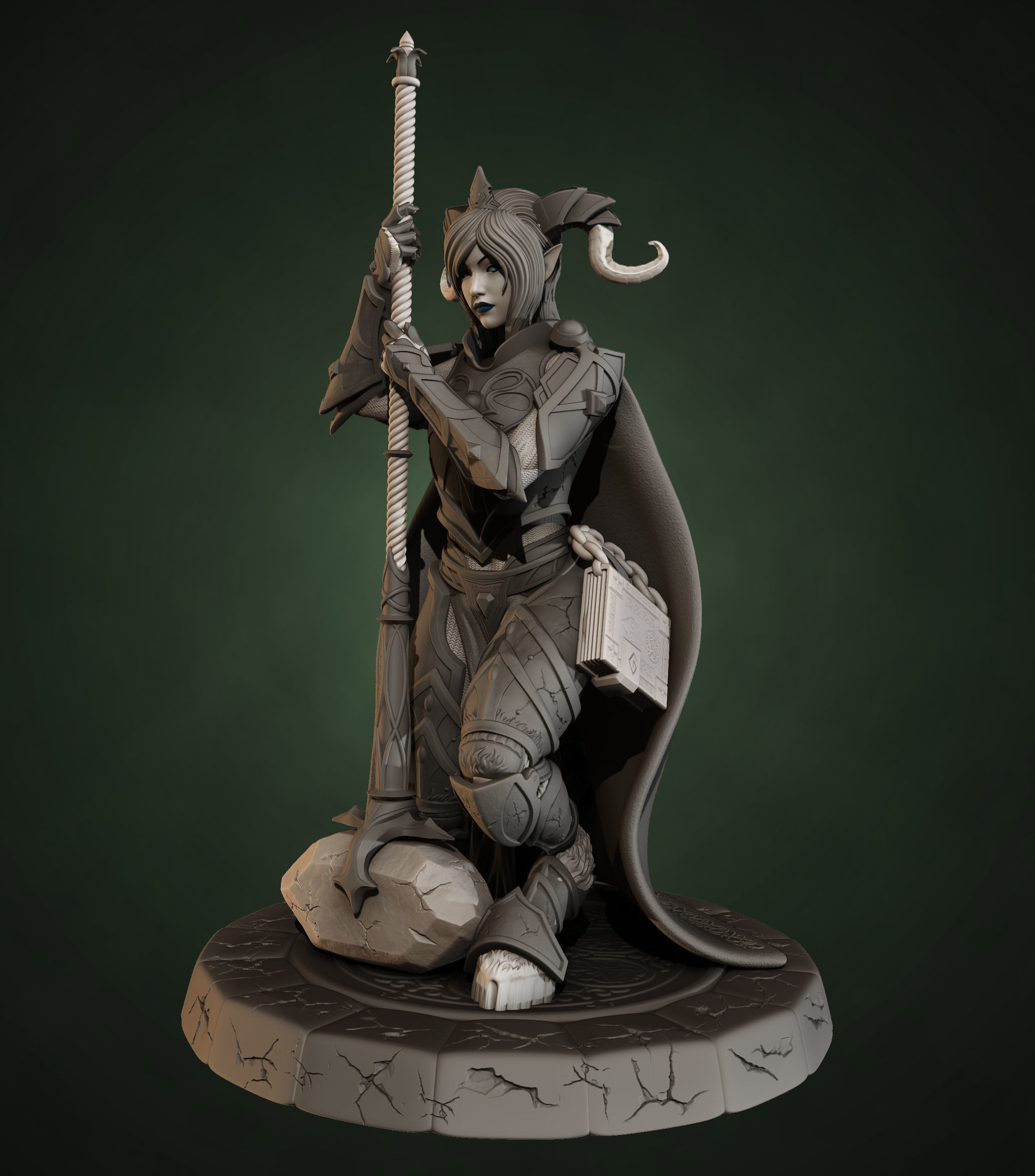 Draenei Yrel - World of Warcraft 3D print model_3