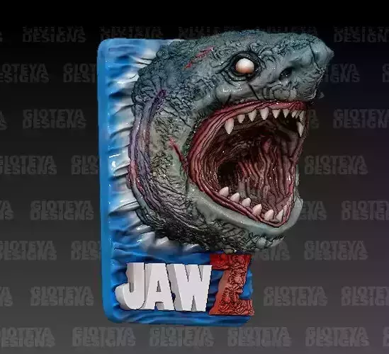 JAW Z jaws - shark head wall decal