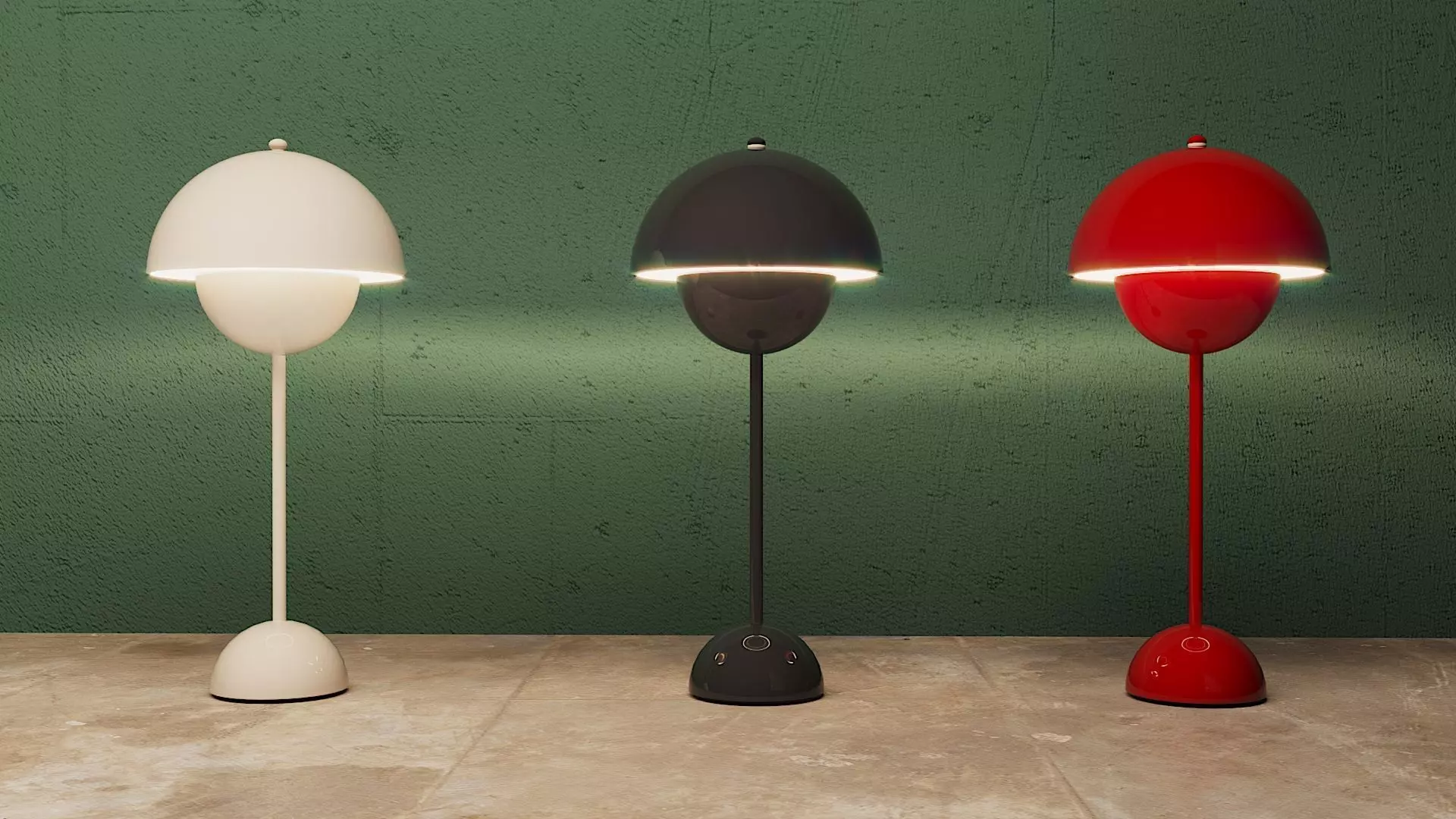 Scandinavian feeling table lamp 3D model_0