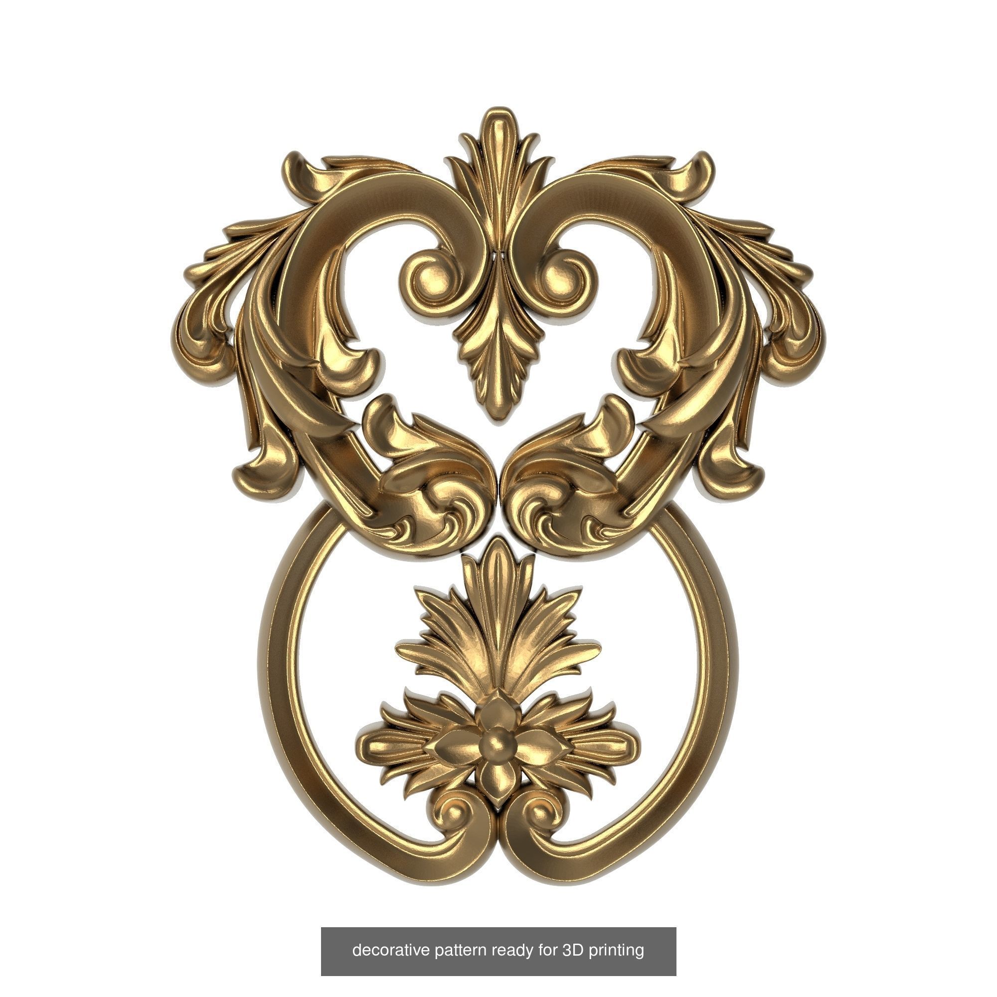 20 decorative pattern set ready for 3D printing 3D Model Collection_22