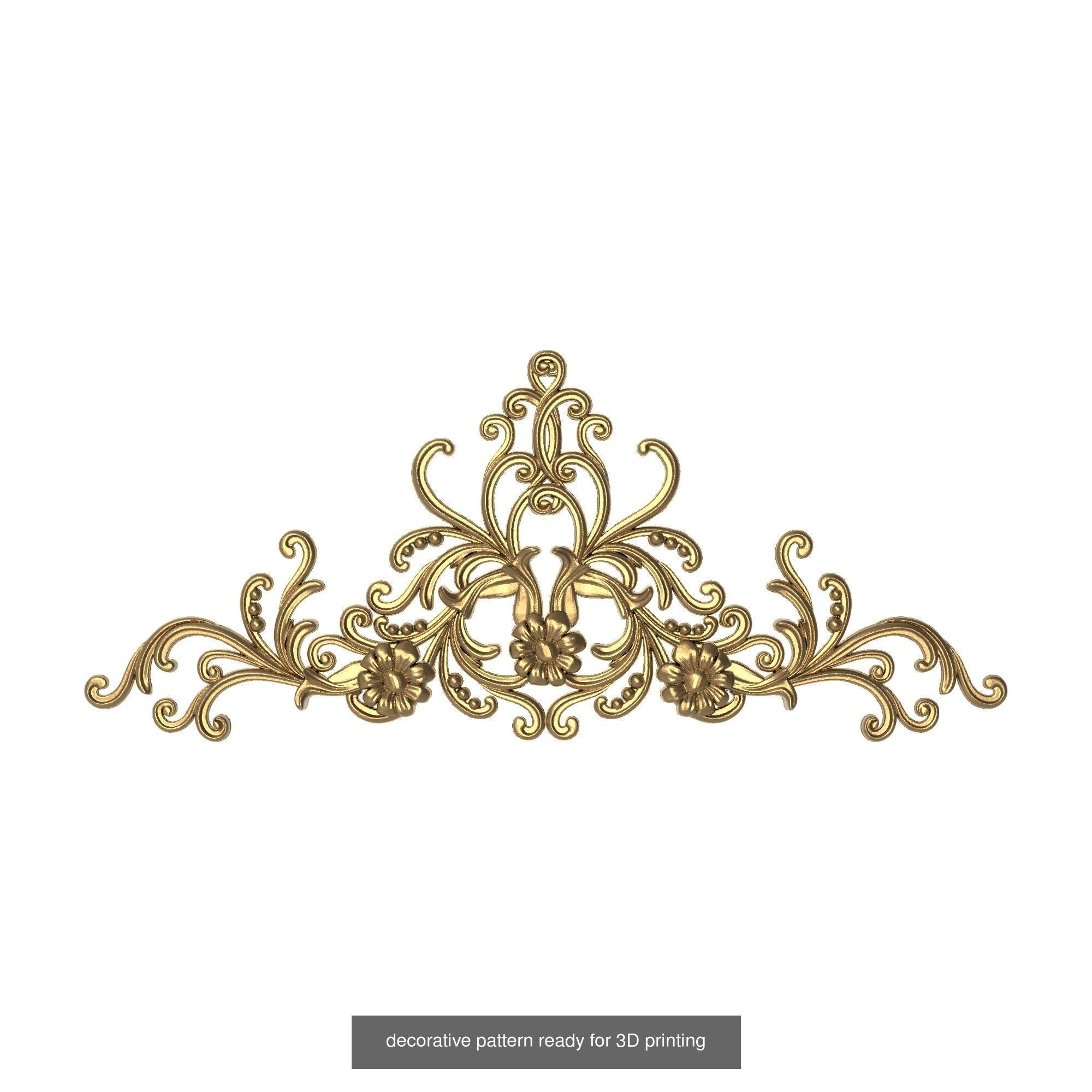 20 decorative pattern set ready for 3D printing 3D Model Collection_15