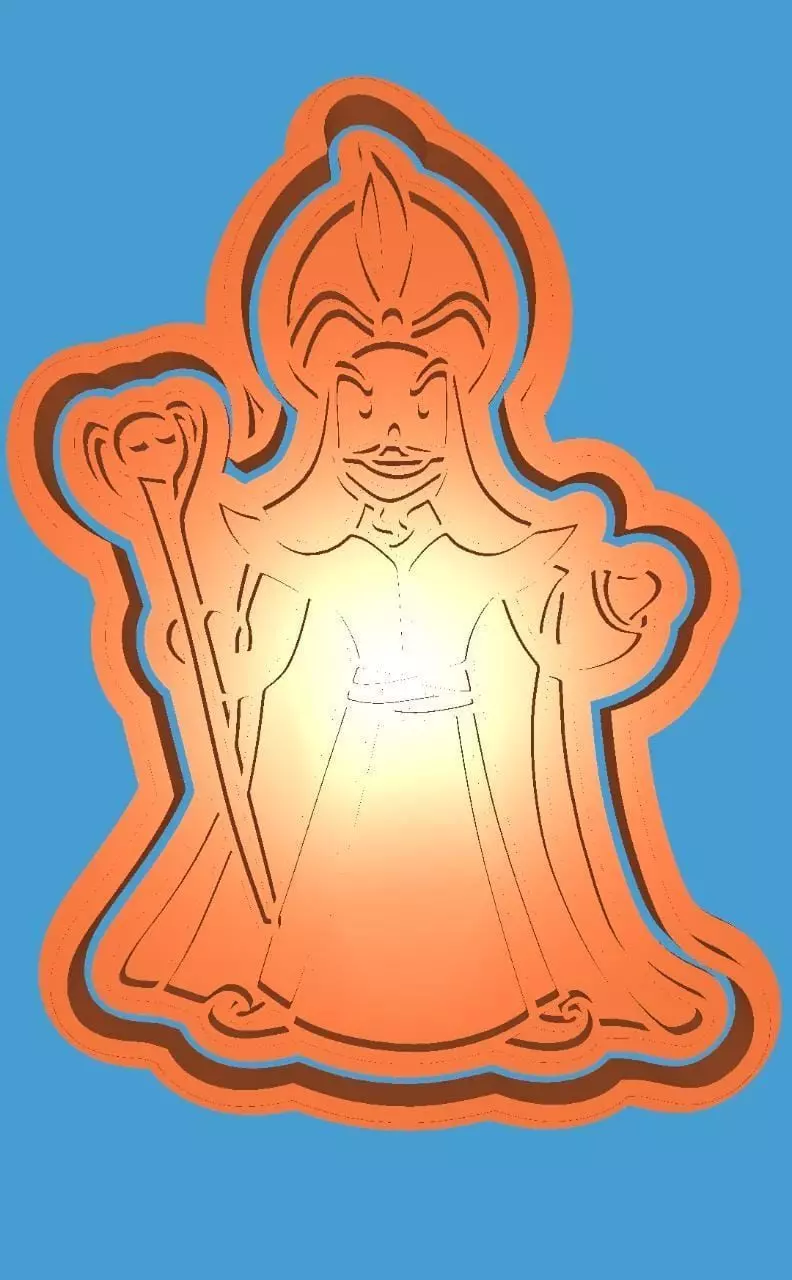 MakeIT Arabian Nights Cookie Cutter Jafar With Frame 3D model_0