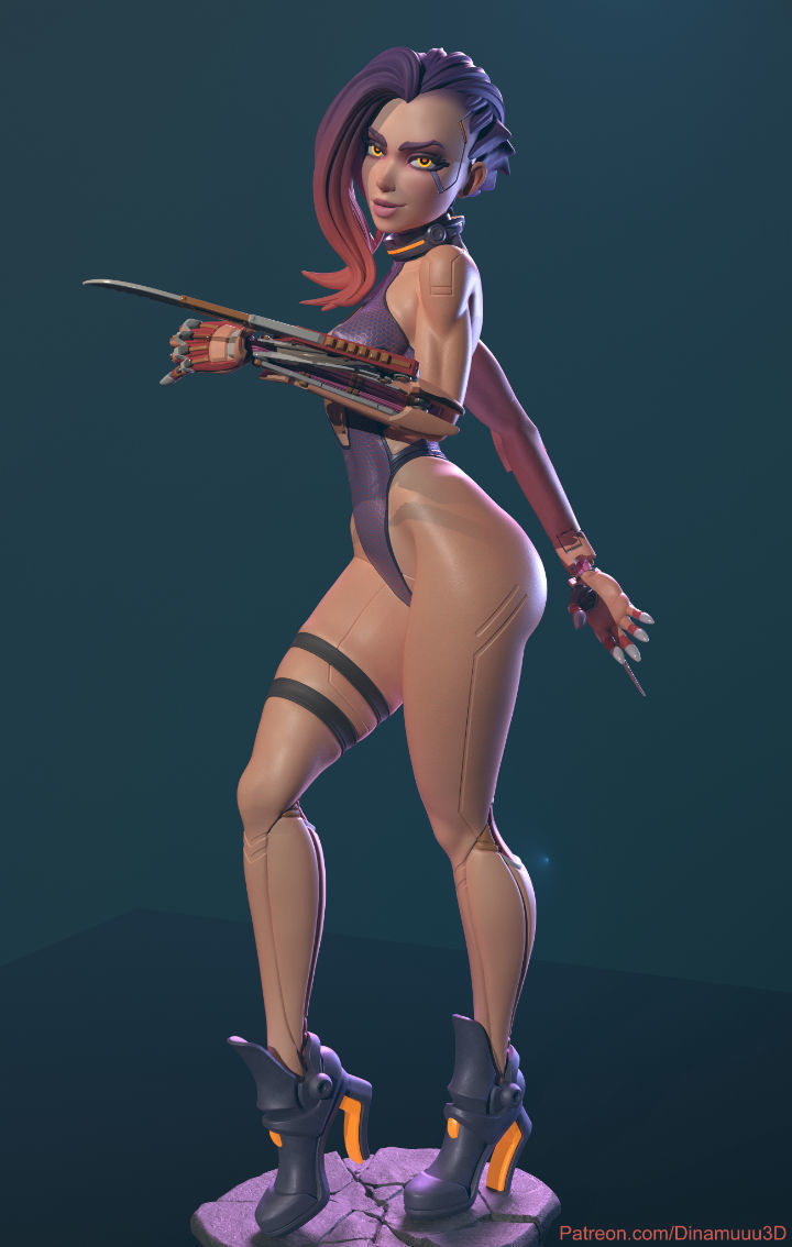 Cyberpunk Girl Blossom Multi Versions SFW NSFW STL 3D print model_8