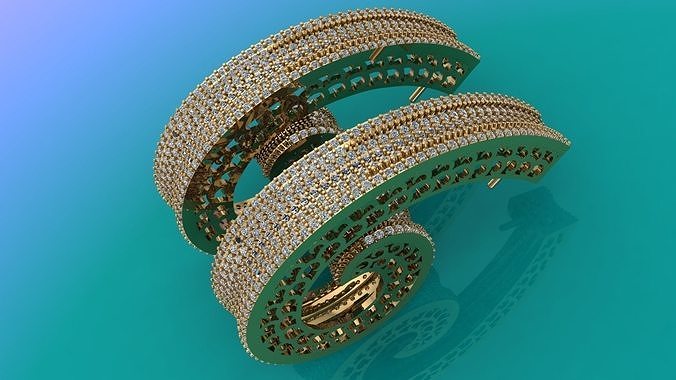 Luxury Jewel Dimon Earring 3D model