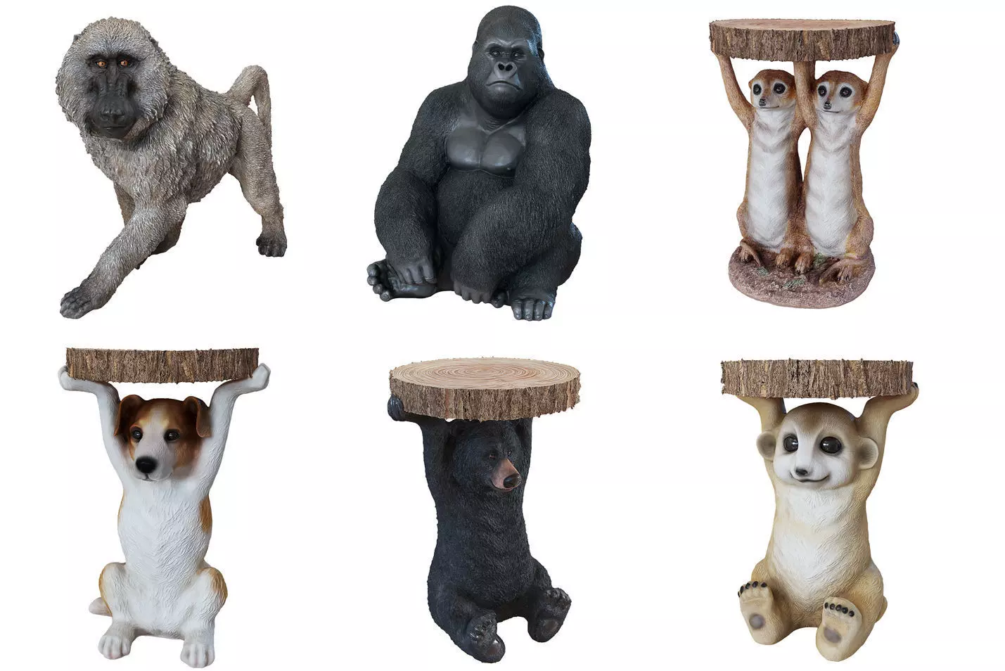 Decorative animal statues 3D Model Collection_0