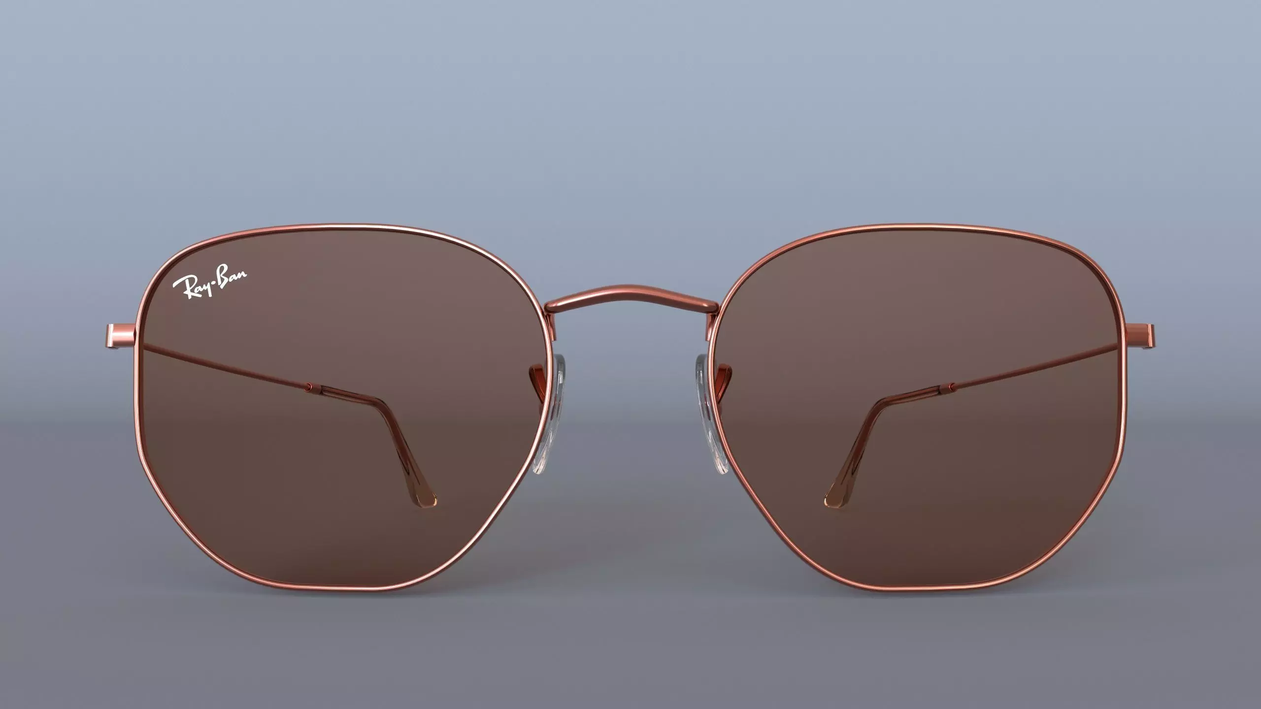 Sunglasses Ray Ban Hexagonal Flat Lenses Bronze 3D model