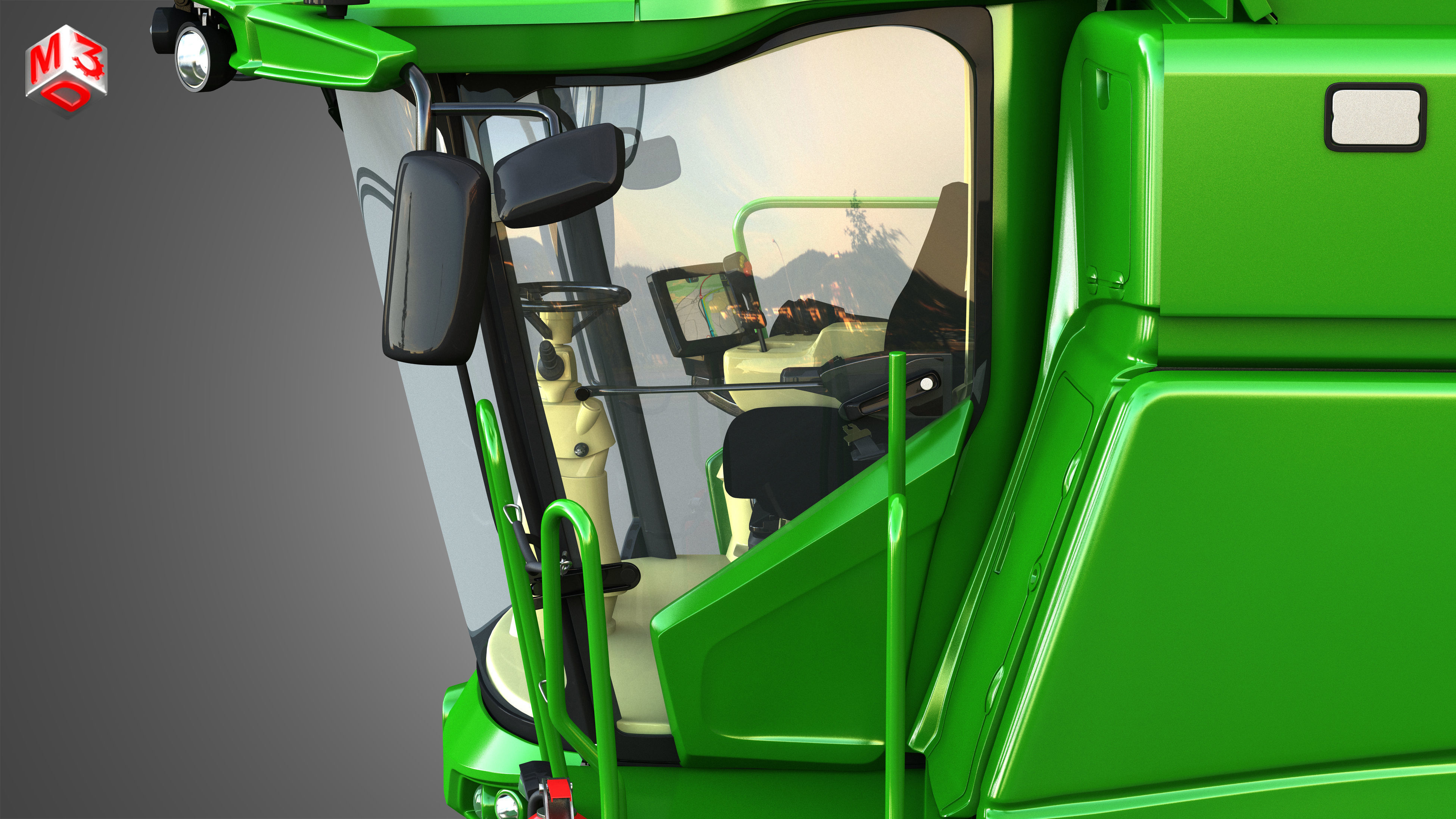 JD - T560 Hillmaster Harvester Combine 3D model_12