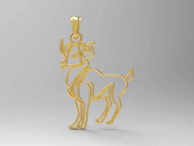 aries pendant Free 3D print model