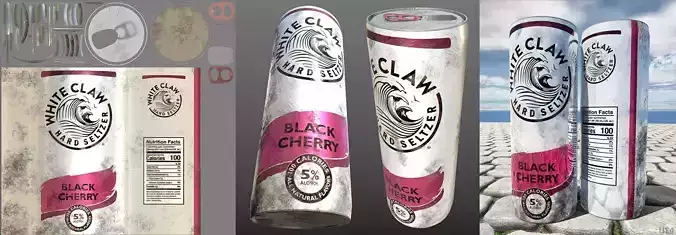 White Claw Seltzer Can Free 3D model
