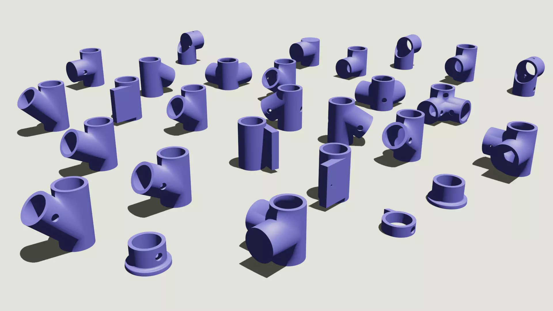 DIY multipurpose shelves cases connectors 3D print model_0