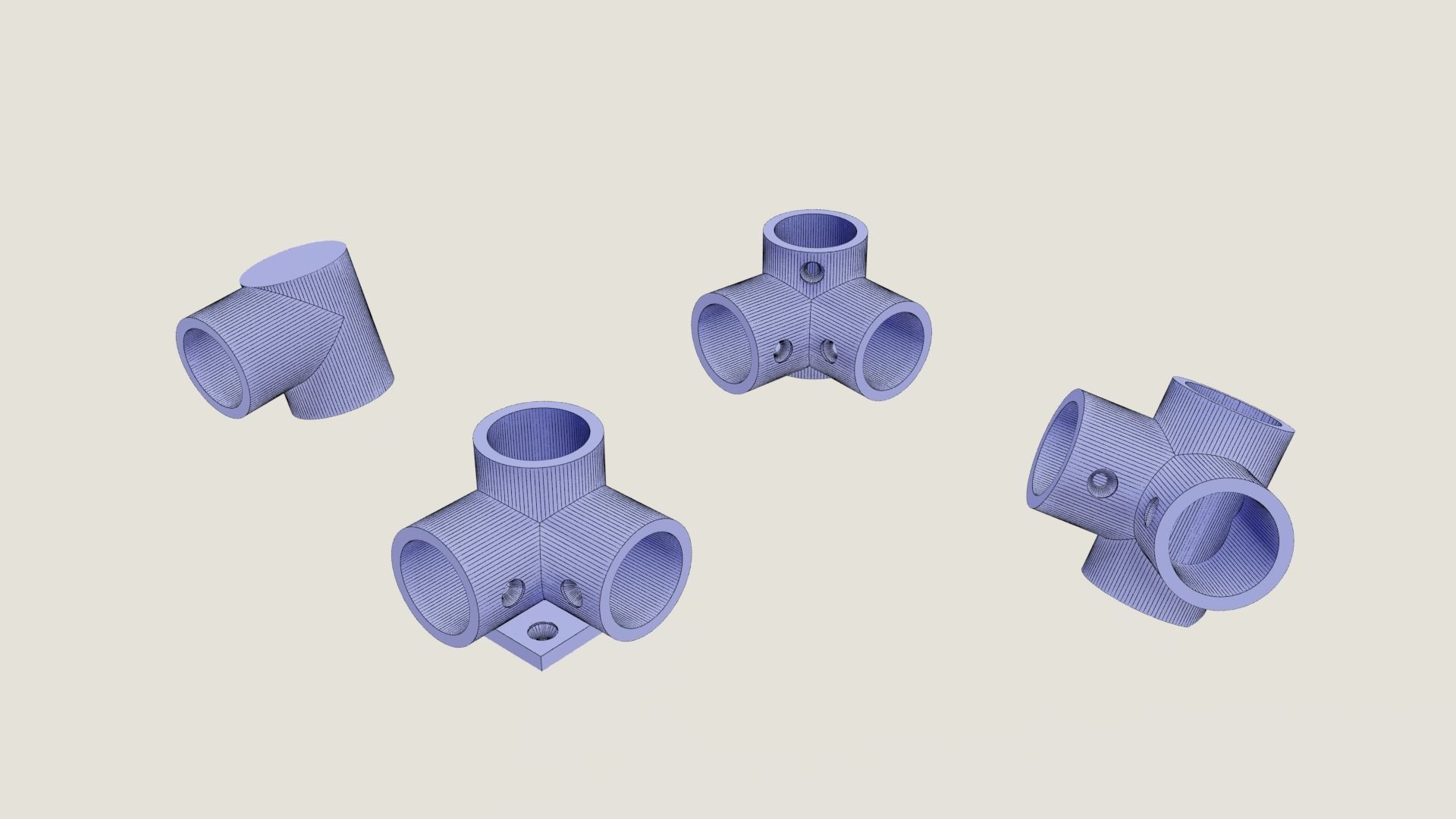 DIY multipurpose shelves cases connectors 3D print model_3
