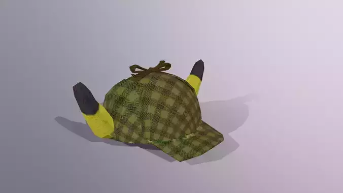 Detective Pikachu Hat Low-poly 3D model