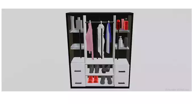 Modern Room Cabinet 3D model