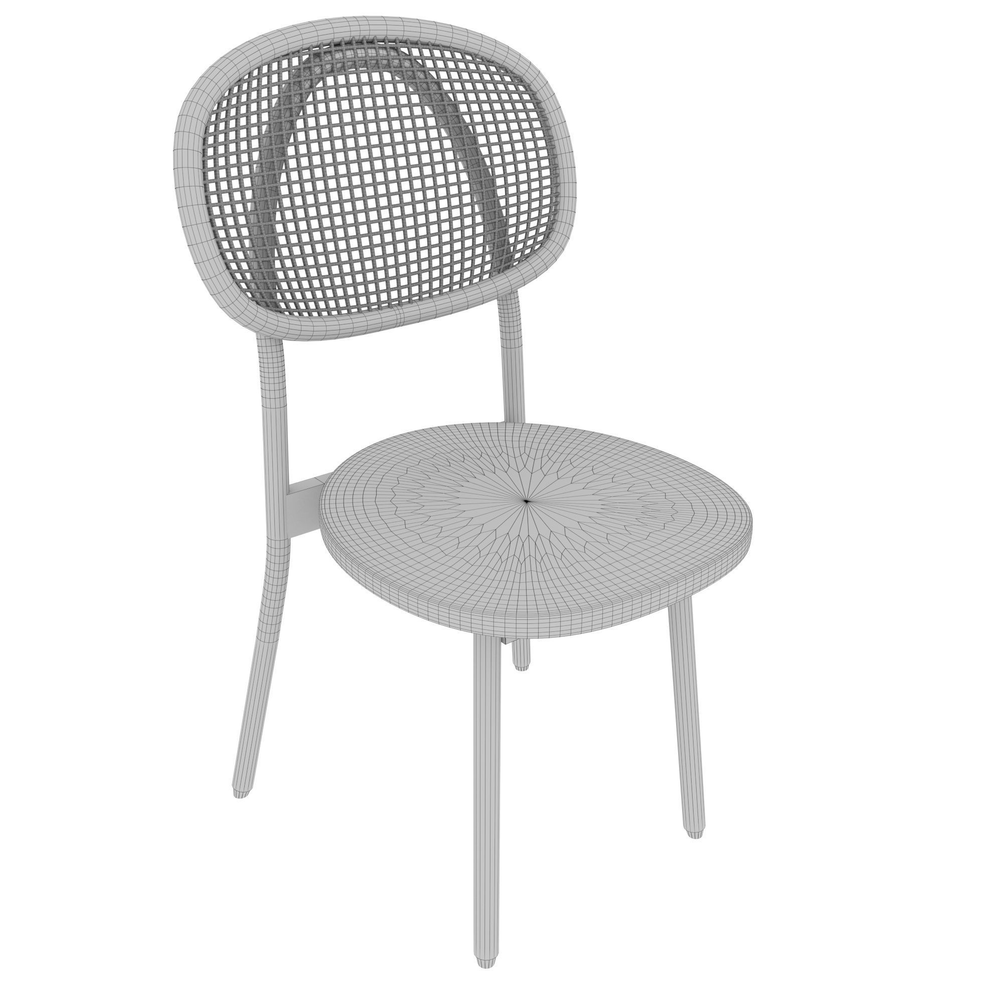 Contemporary chair bright colors 3D model_6