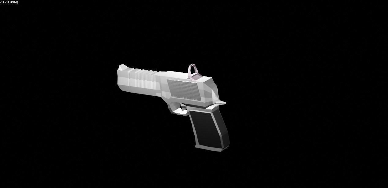 Desert eagle Low-poly 3D model_1