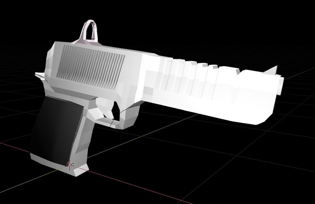 Desert eagle Low-poly 3D model_7