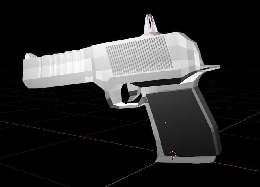 Desert eagle Low-poly 3D model_6
